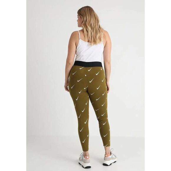 Nike Sportswear Leg-A-See Olive Green Metallic Women’s Leggings Large CJ5024-368 - Picture 4 of 16
